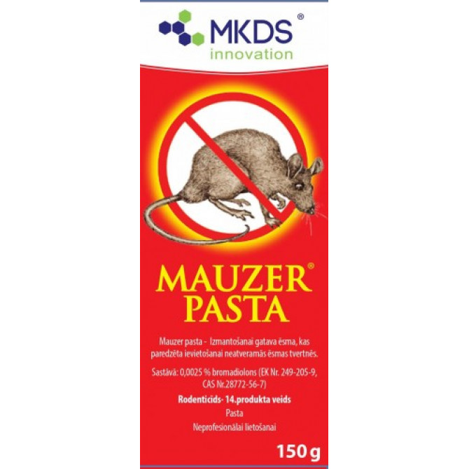 MKDS Mauzer Pasta - Peļu, žurku inde 150g