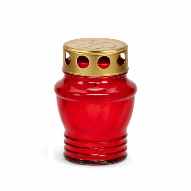 Kapu svece ar jumtiņu, sarkana (15 gab)