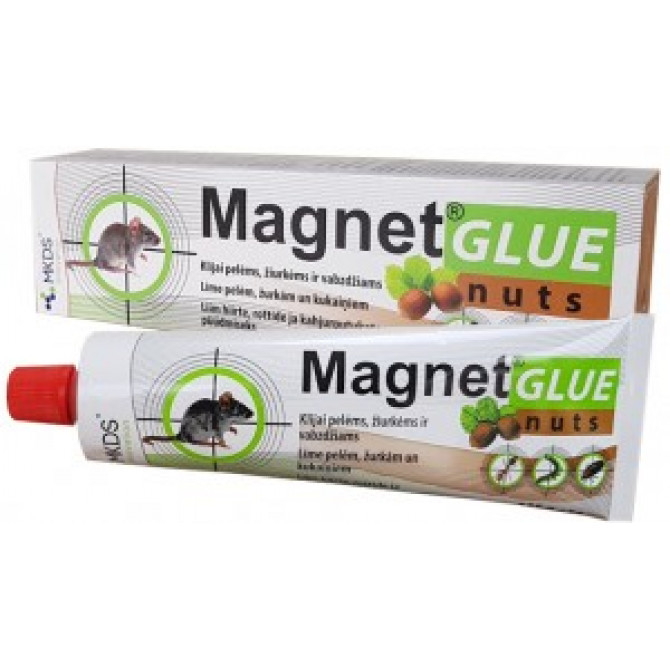  Peļu, žurku, kukaiņu ķeršanas līme MAGNET GLUE NUTS 135g