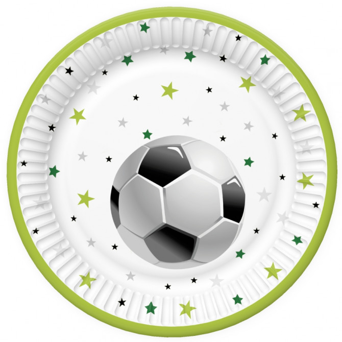 Papīra šķīvis Futbols ar zvaigznēm 8gab