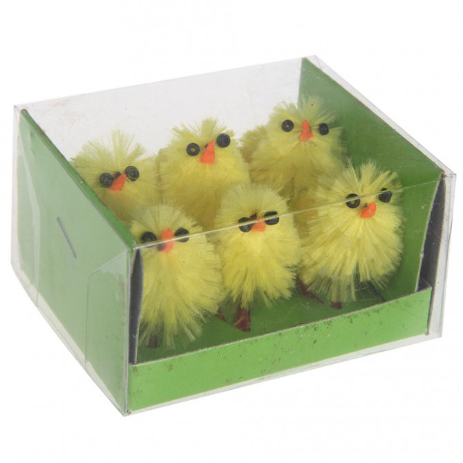 Dekors Lieldienu cālis 3cm 6gab.