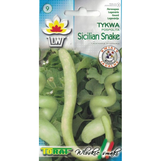 Ķirbis Lagenārija Sicilian Snake 6sēklas